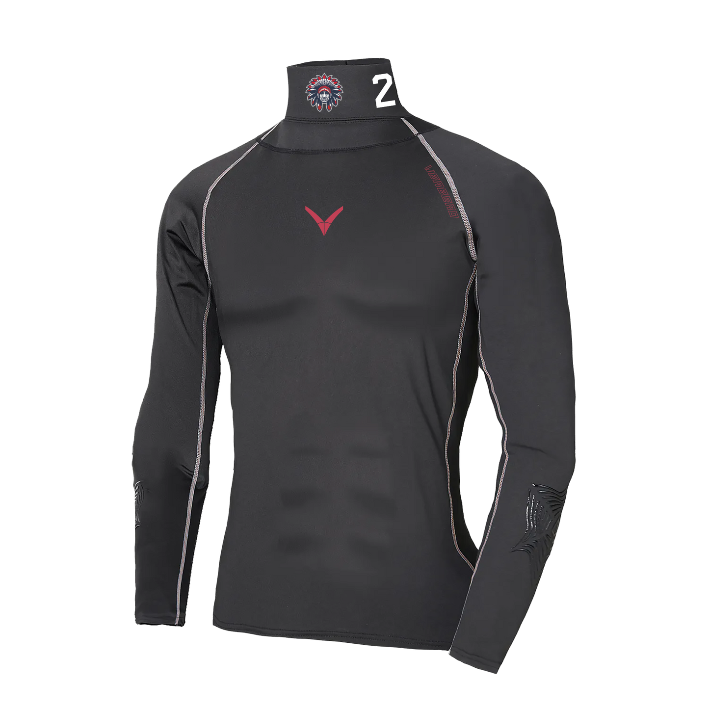 Dakota Warriors Custom neck guard Compression Shirt