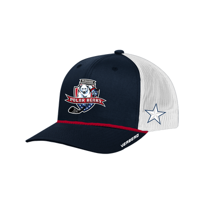 Mid-Hudson Polar Bears Navy Rope Trucker Hat