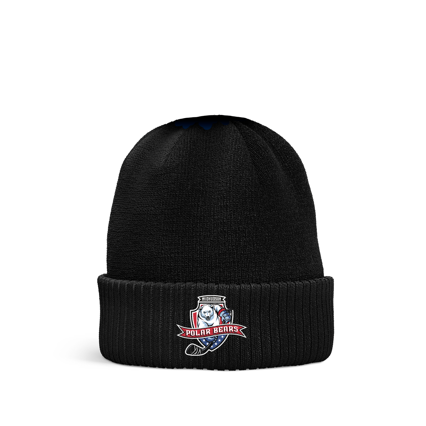 Mid-Hudson Polar Bears Stock Black Beanie