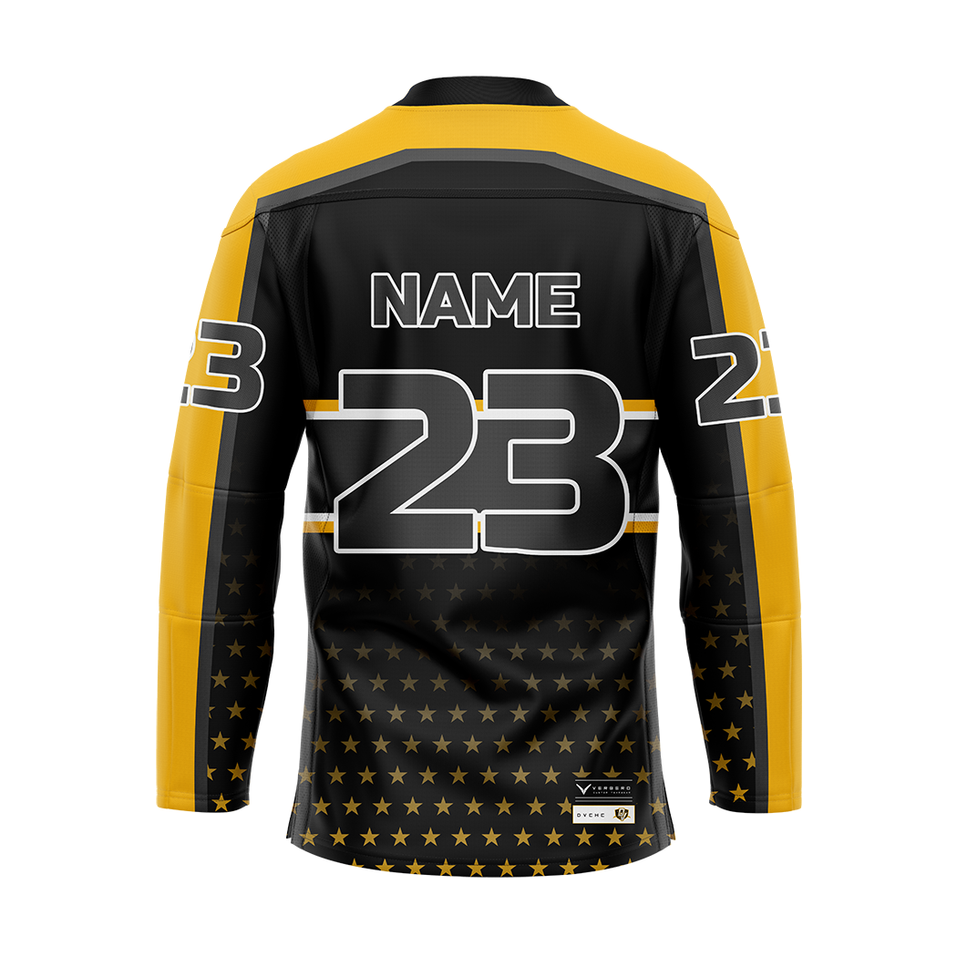 DVCHC Custom Black Sublimated Authentic Replica Jersey