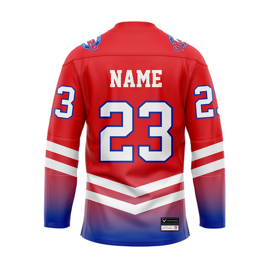 Florida Southern Hockey Red Custom Replica Sublimated Jersey