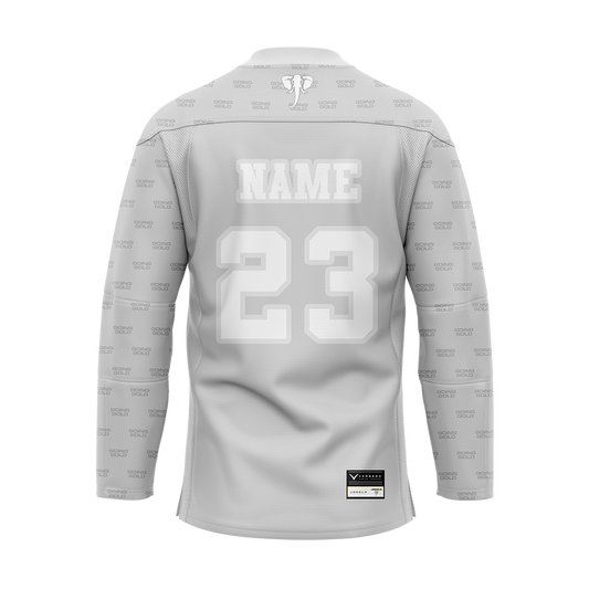 Custom Jo Dolo Gray Sublimated With Twill Authentic Jersey
