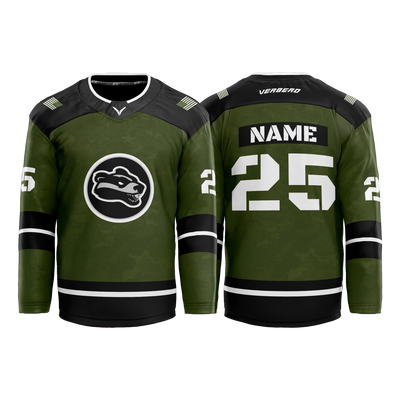 Upstate Badgers Girls Custom Sublimated Military Jersey