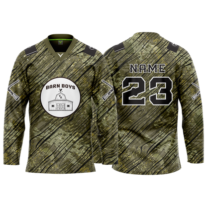 Barn Boys Custom Green Camo Sublimated Jersey
