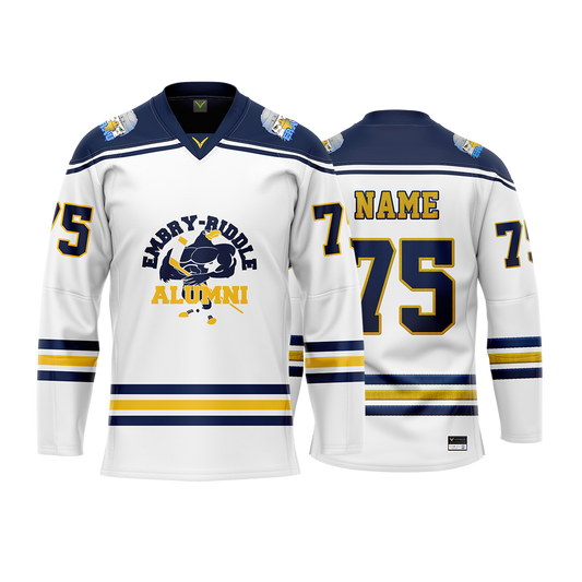 Embry Riddle Alumni White Custom Sublimated Jersey