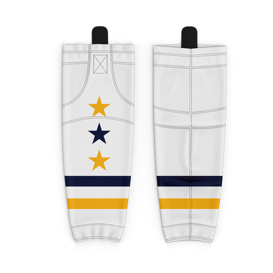 BHL Sublimated White Hockey Sock