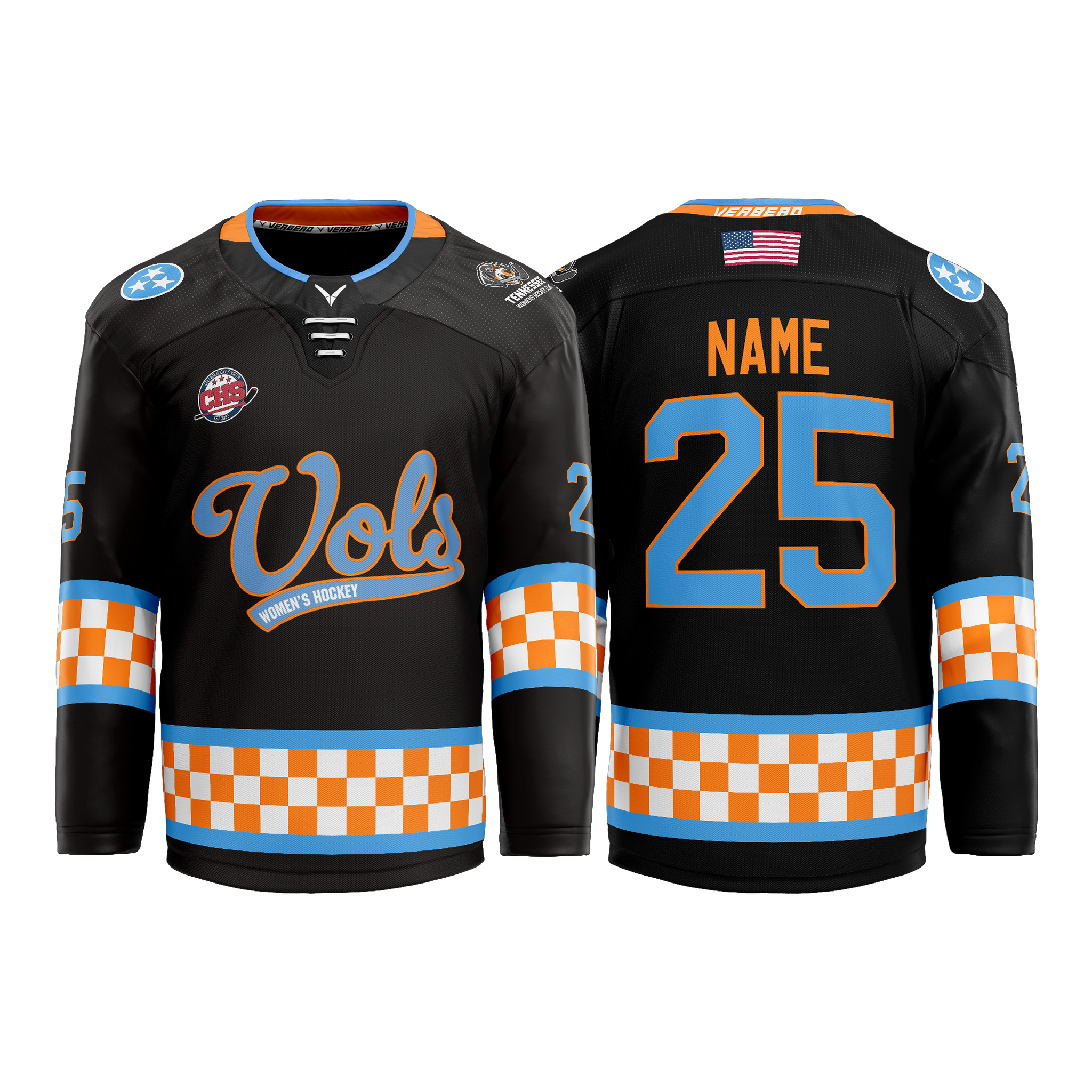 Tennessee Women's Fan Custom Black Sublimated Jersey