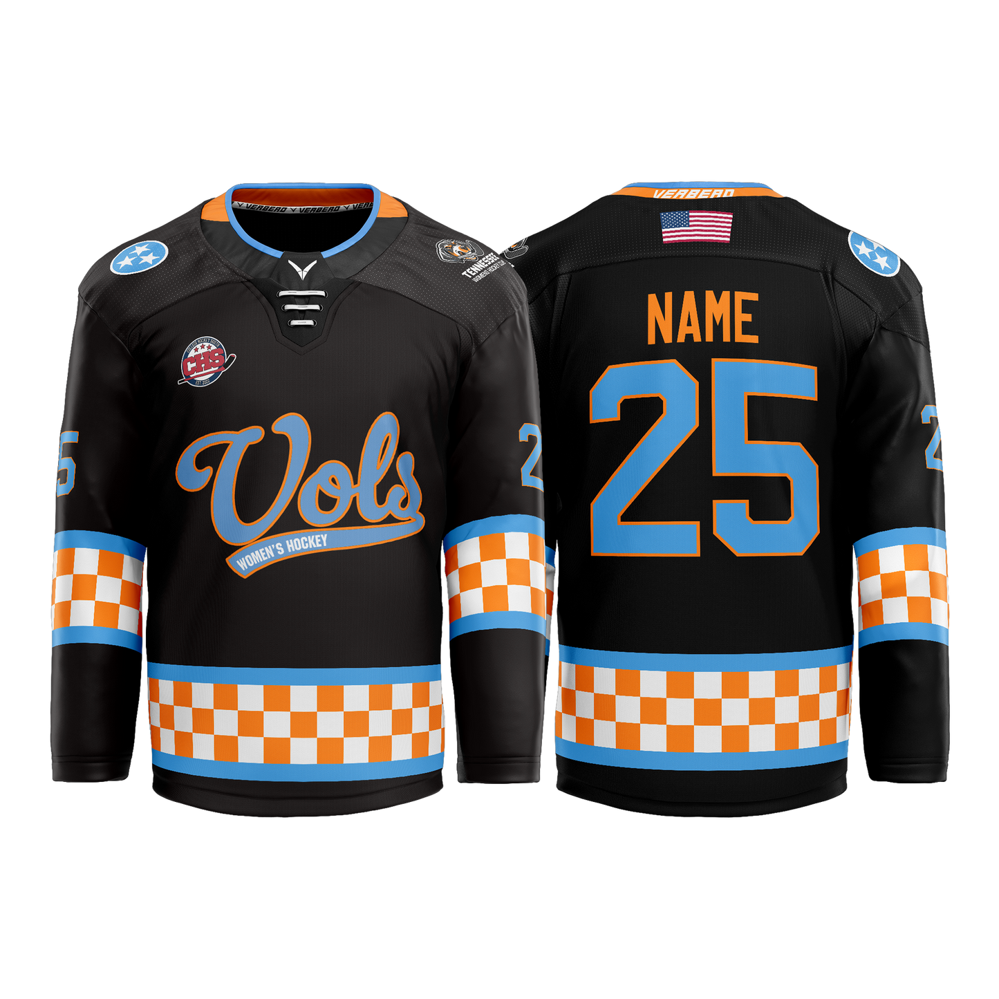 Tennessee Women's Fan Custom Black Sublimated Jersey