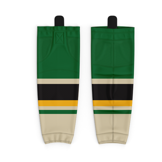 Minot Bombers Practice Green Creme Hockey Sock