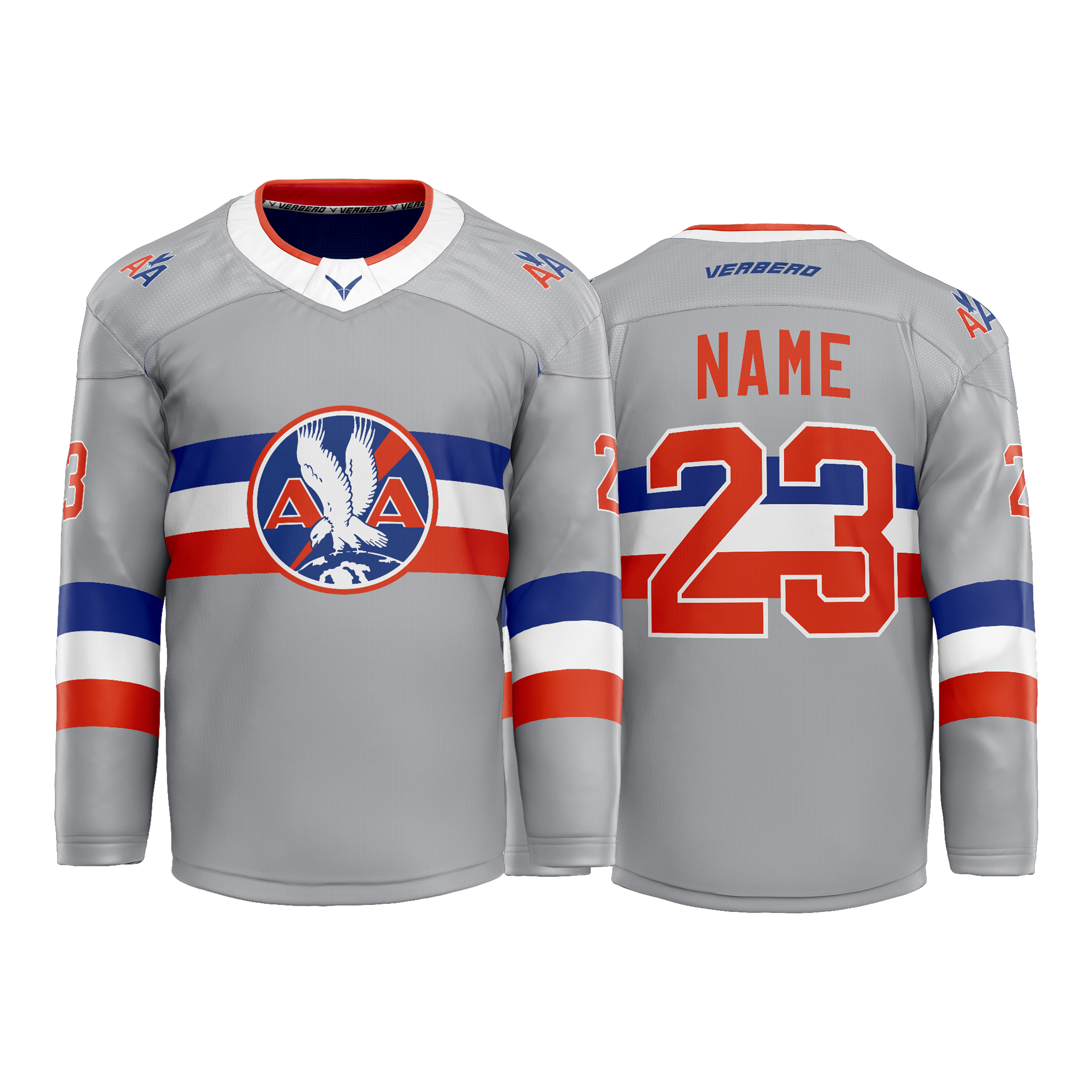 American Airlines Custom Grey Tackle Twill Jersey