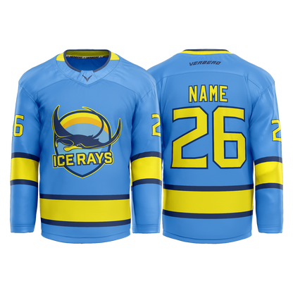 Ice Rays Custom Sublimated Blue Jersey