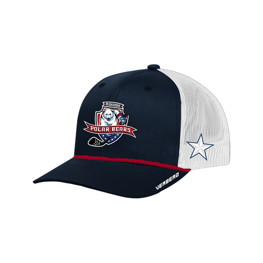 Mid-Hudson Polar Bears Navy Rope Trucker Hat