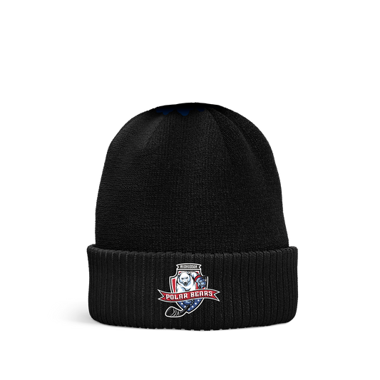 Mid-Hudson Polar Bears Stock Black Beanie