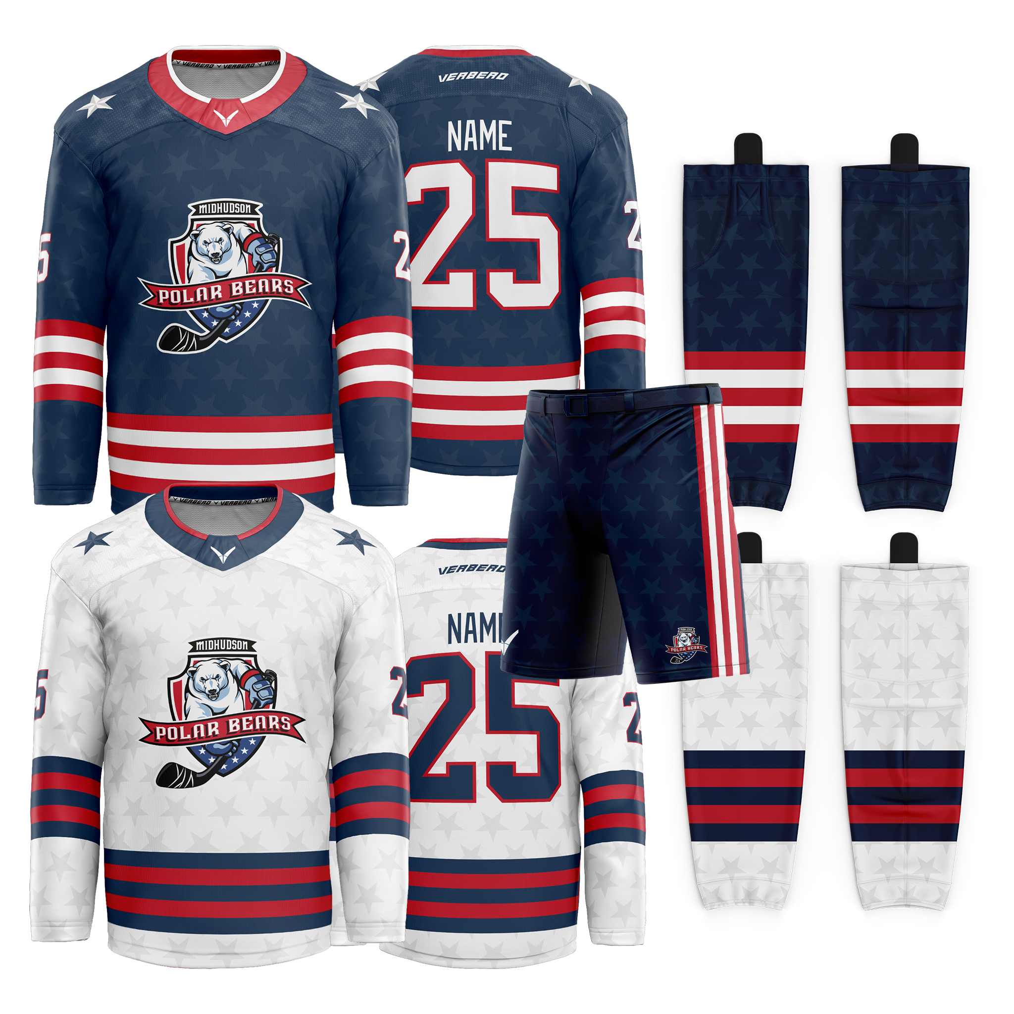 Mid Hudson Polar Bears Player Uniform Package