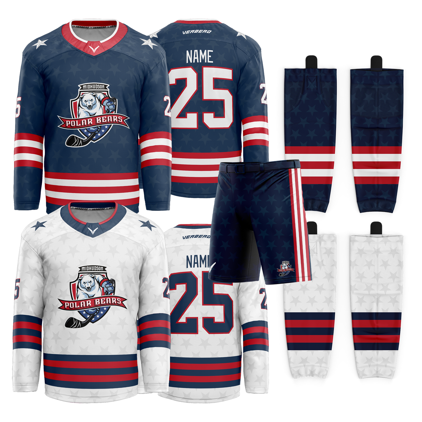 Mid Hudson Polar Bears Player Uniform Package