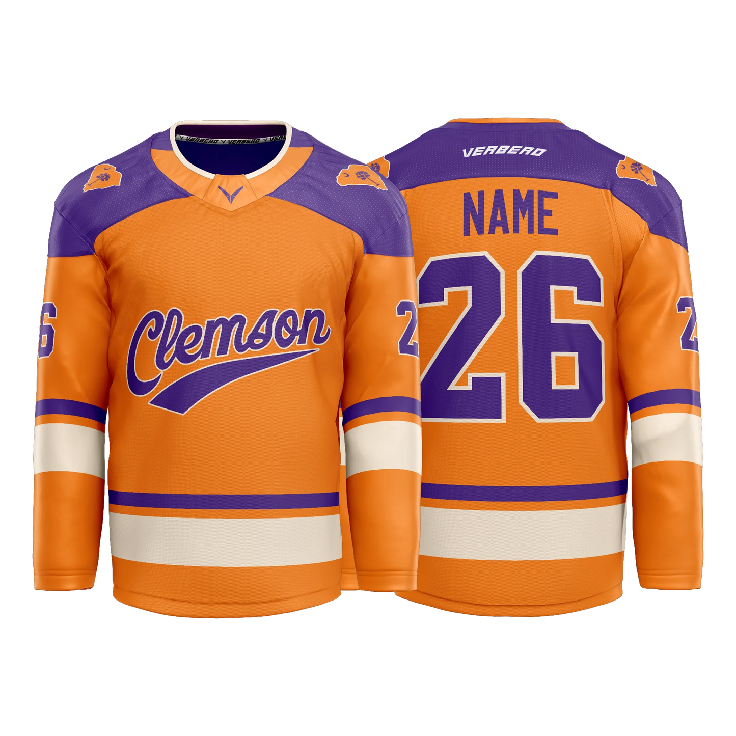 Clemson Custom Sublimated Orange Jersey