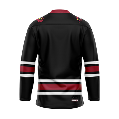 Temple Ice Hockey Black Replica Sublimated Jersey