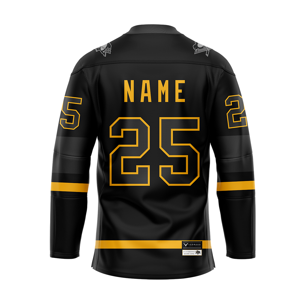 Pittsburgh Warriors Sublimated Jersey Customized Black