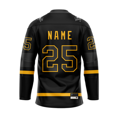Pittsburgh Warriors Sublimated Jersey Customized Black