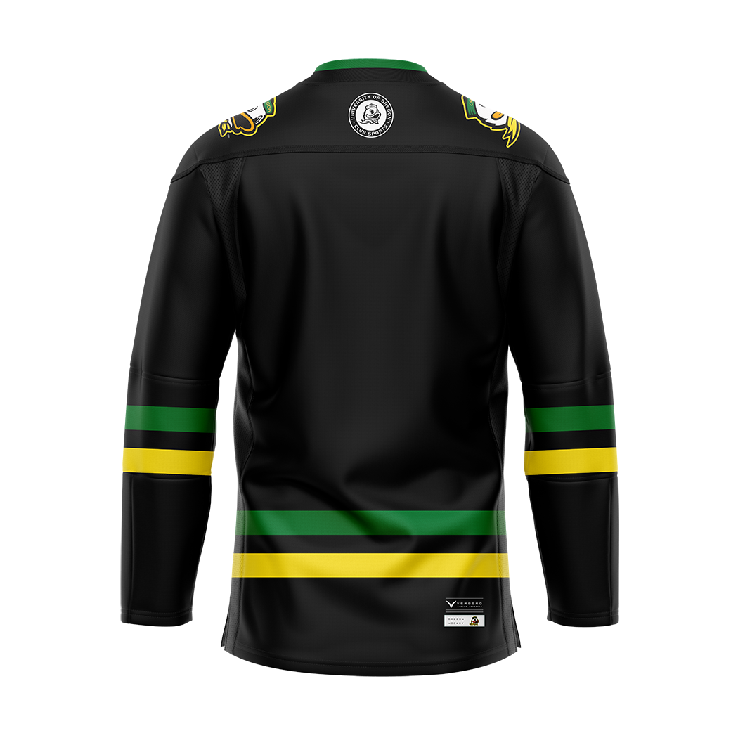 Oregon Black Authentic Sublimated With Twill Jersey