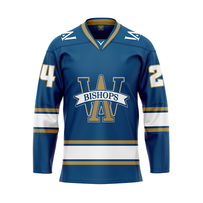 Arch Bishop Blue Custom Sublimated Jersey