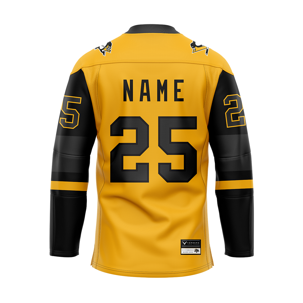 Pittsburgh Warriors Sublimated Jersey Customized Yellow