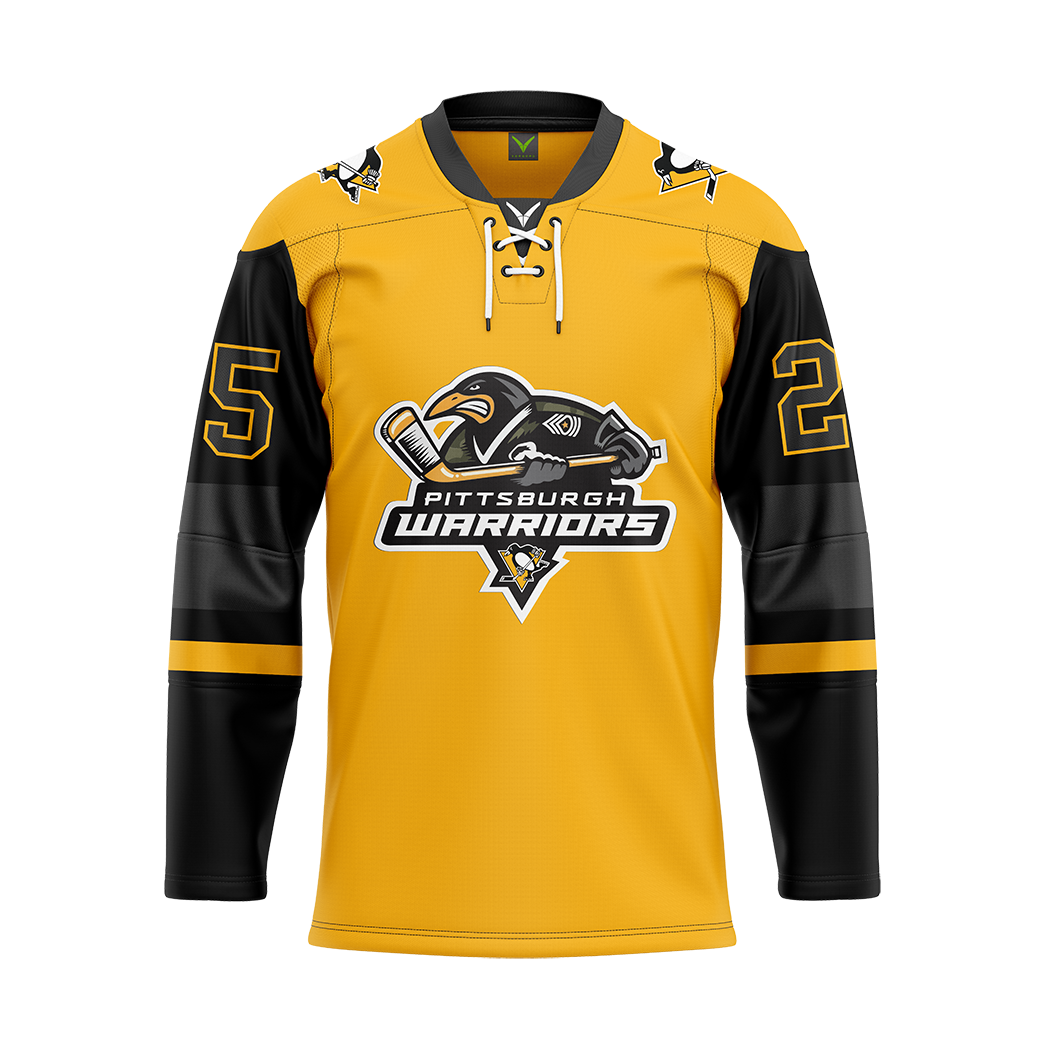 Pittsburgh Warriors Sublimated Jersey Customized Yellow