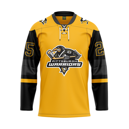 Pittsburgh Warriors Sublimated Jersey Customized Yellow