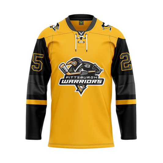 Pittsburgh Warriors Sublimated Jersey Customized Yellow