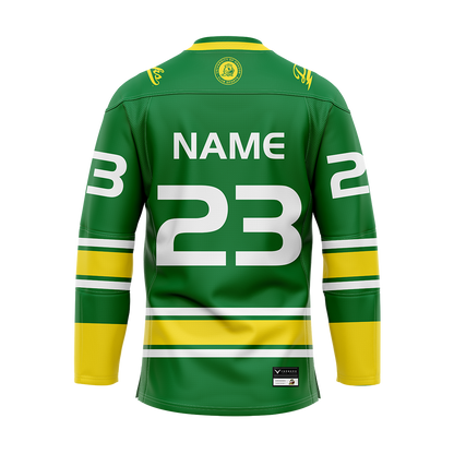 Oregon Green Custom Authentic Sublimated With Twill Jersey