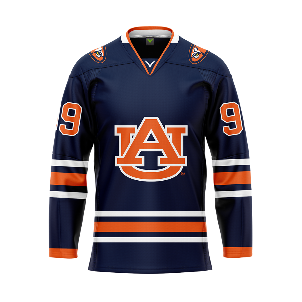 Auburn Dark Custom Sublimated With Twill Authentic Replica Jersey