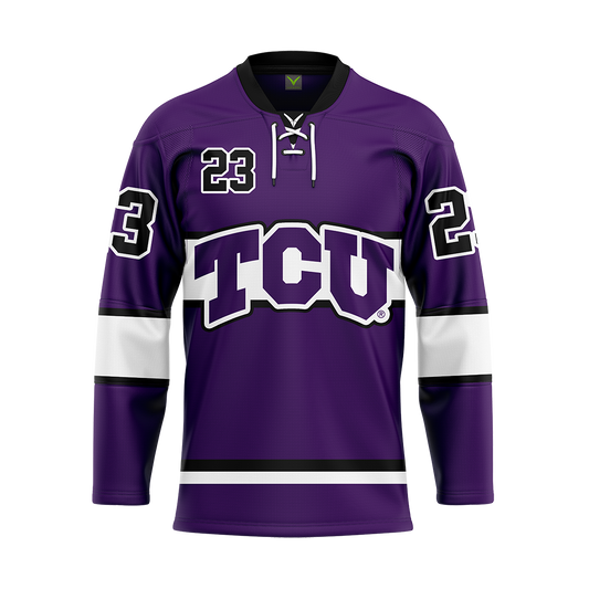 TCU Purple Custom Replica Sublimated Jersey