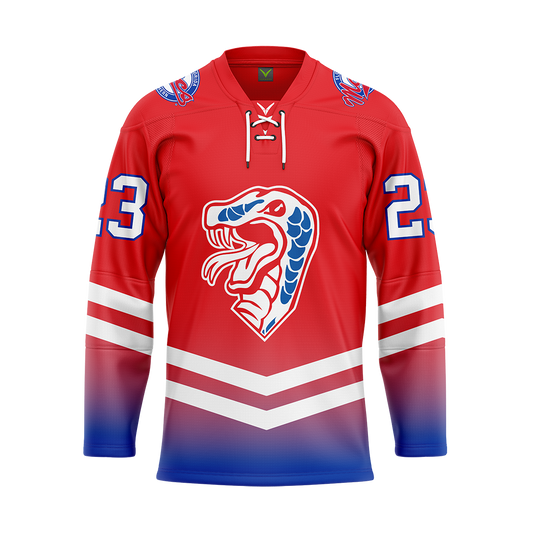 Florida Southern Hockey Red Custom Replica Sublimated Jersey