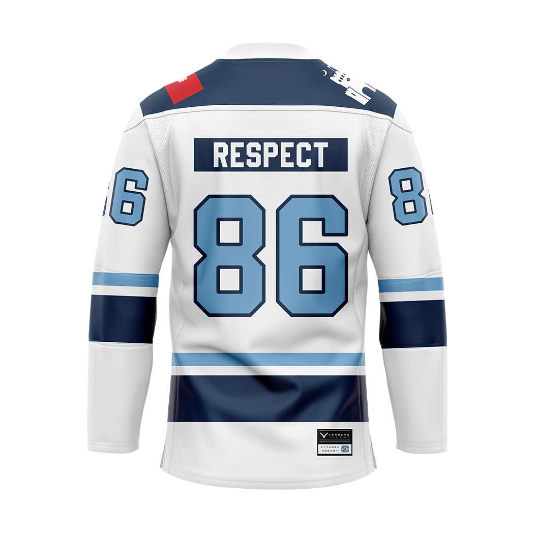 Citadel White Custom Replica Tackle Twill Jersey