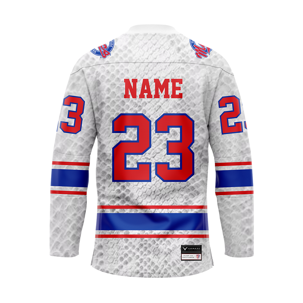 Florida Southern Hockey Gray Custom Replica Sublimated Jersey