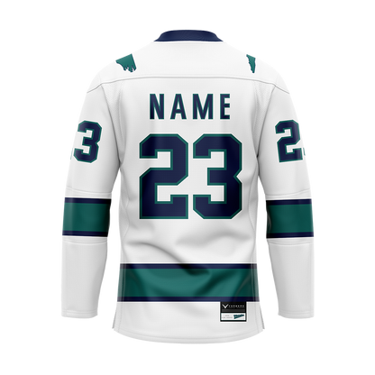 UNC-Wilmington White Sublimated Jersey Customized