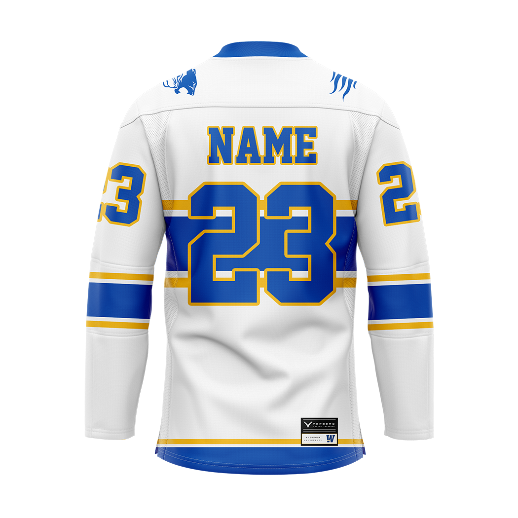 Custom Widener White Replica Sublimated Jersey