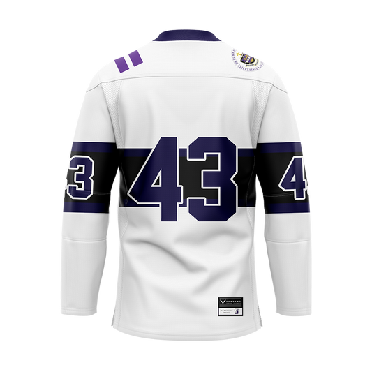 Custom Scranton White Sublimated with Twill Replica Jersey