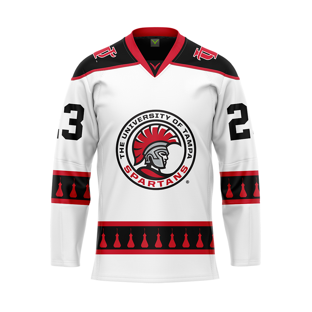 Custom University of Tampa White Womens Hockey Authentic Sublimated Jersey