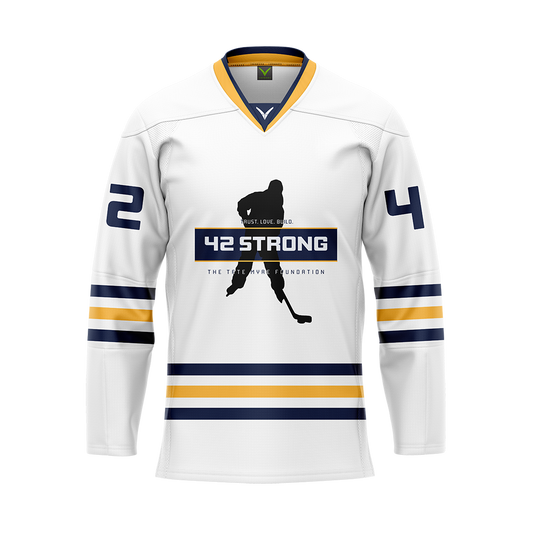 42 Strong White Authentic Sublimated Jersey