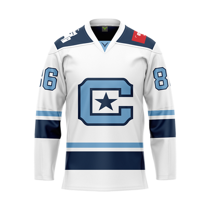 Citadel White Custom Replica Tackle Twill Jersey