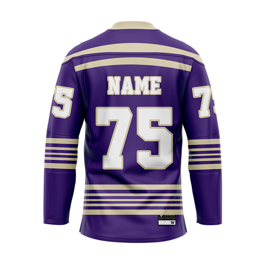 Custom University Of Washington Purple Alternate Replica Jersey