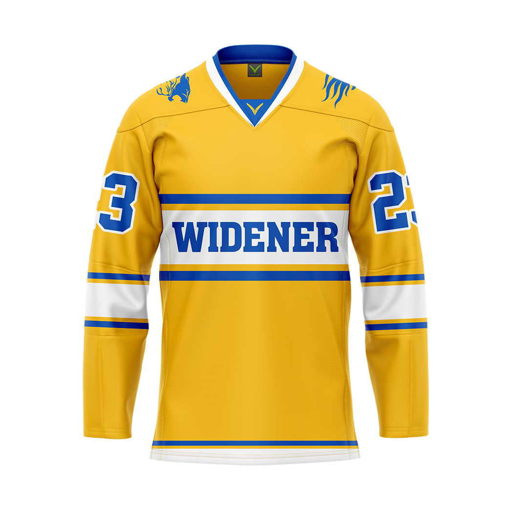 Custom Widener Yellow Replica Sublimated Jersey