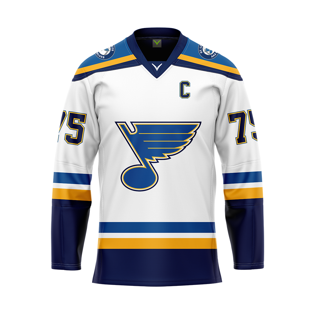 St.Louis Blues AAA White Sublimated With Twill Authentic Jersey