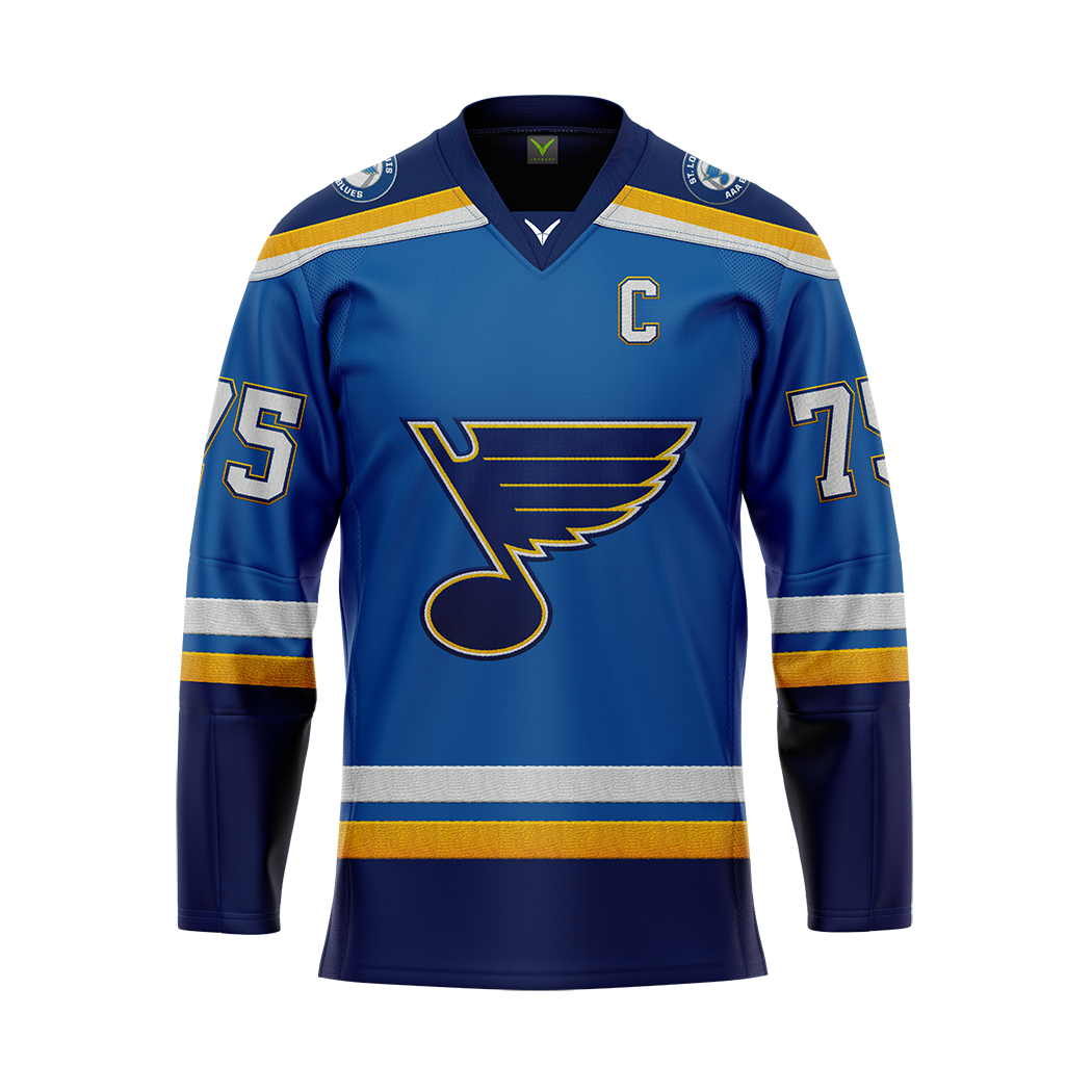 St.Louis Blues AAA Royal Sublimated With Twill Authentic Jersey