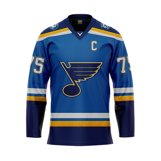 St.Louis Blues AAA Royal Sublimated With Twill Authentic Jersey