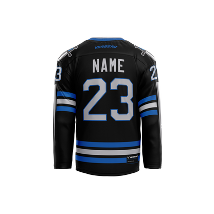 Nolensville HS Hockey Custom Black Hybrid Jersey
