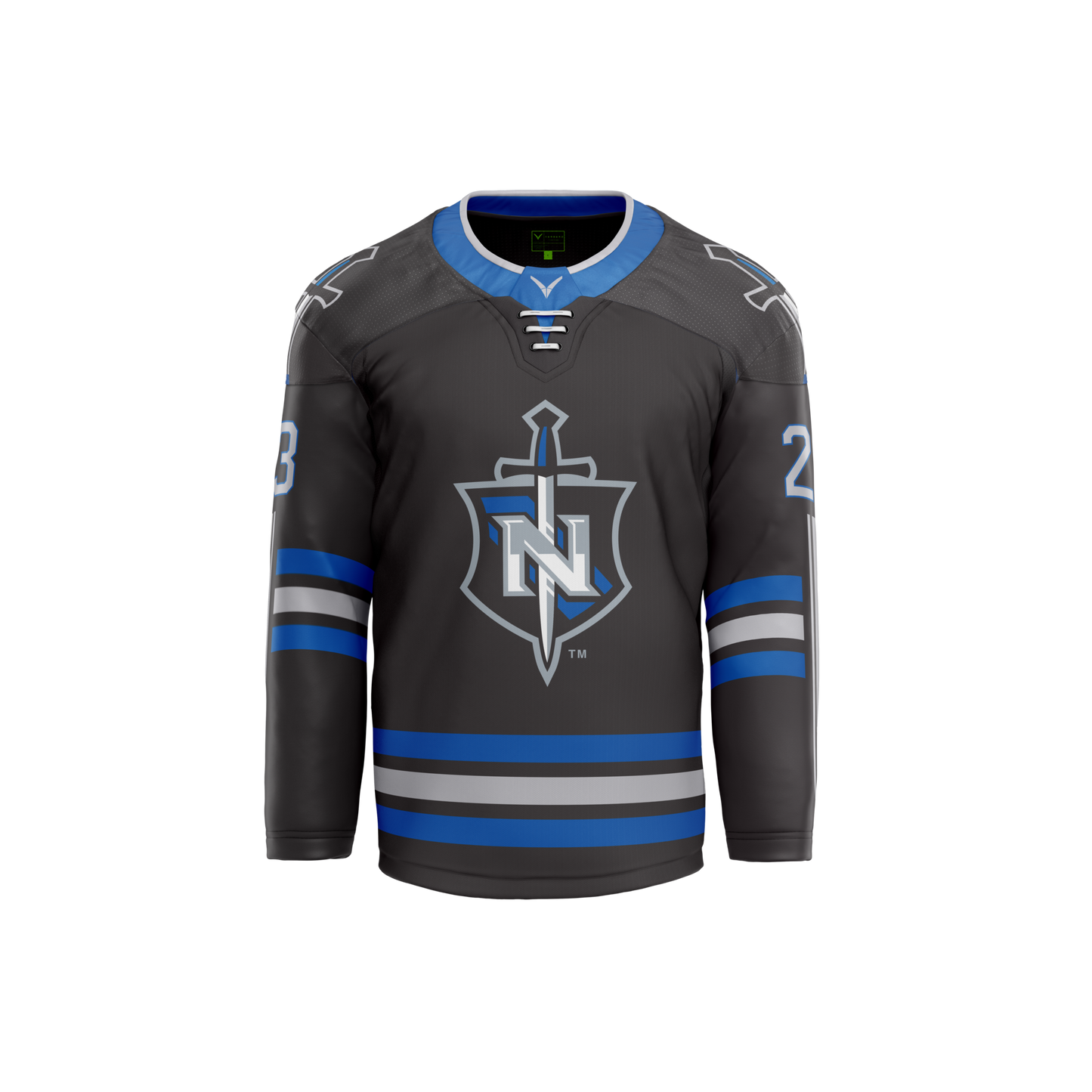 Nolensville HS Hockey Custom Black Hybrid Jersey