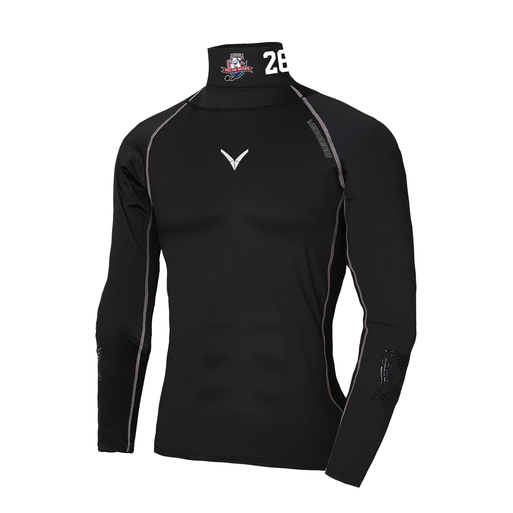 Mid-Hudson Polar Bears Custom V Armor Protective Compression Shirt