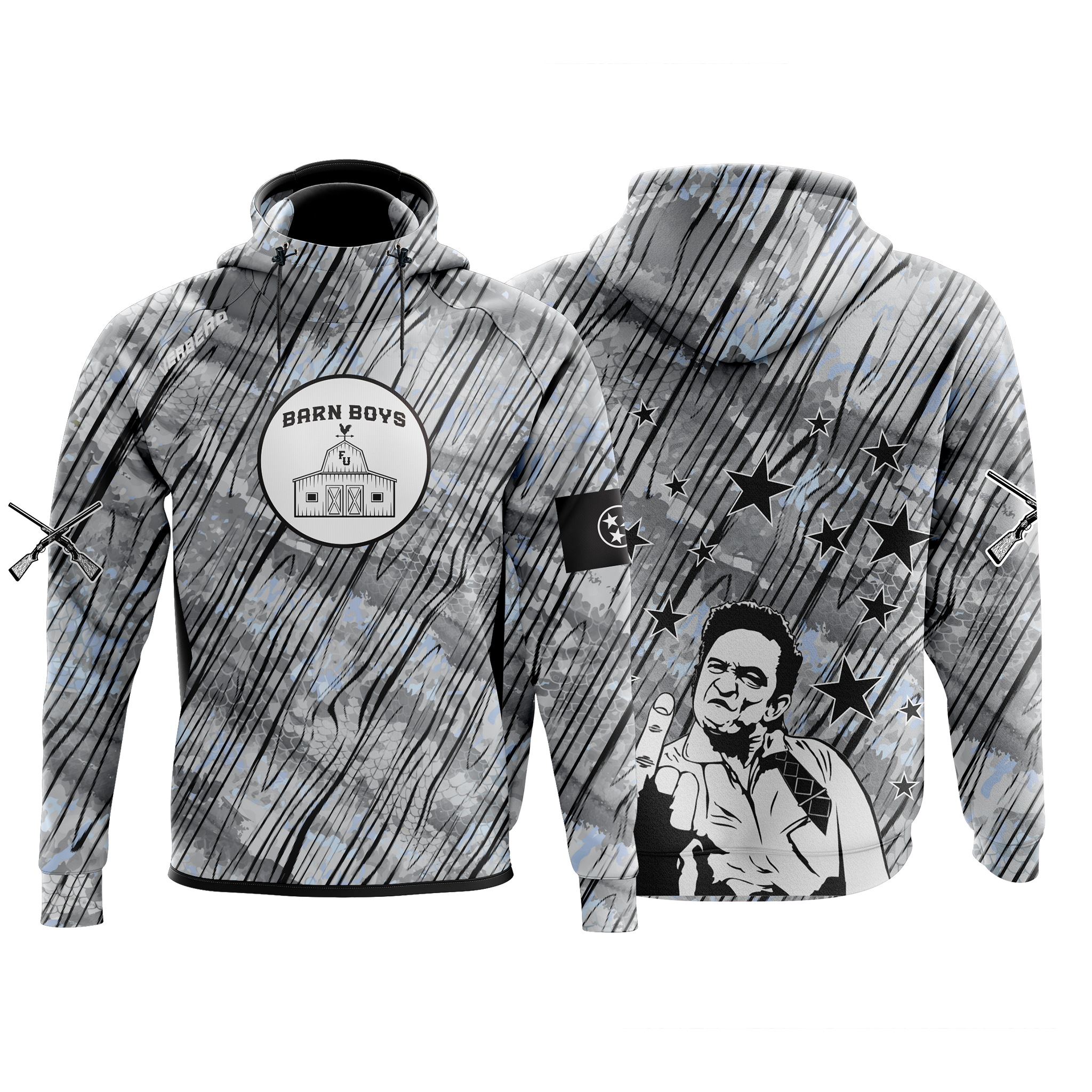 Barn Boys White Camo Performance Hoodie